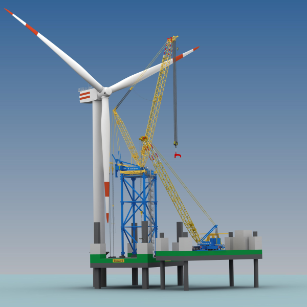 marine offshore, installatie windmolen